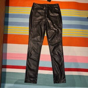 Fashion Nova Black Take The Highway Faux Leather Pants Women’s Size Large